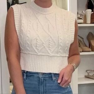 FREE PEOPLE Ivory Rowan Sweater Vest🦙